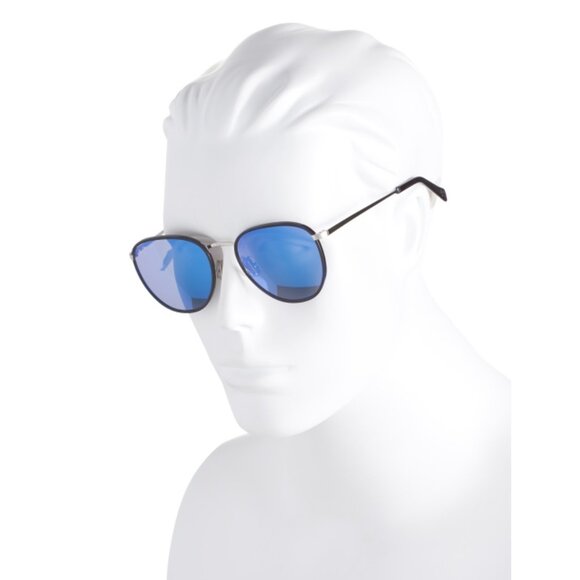 MAUI JIM Silver/blue 54mm Round Sunglasses - Picture 2 of 2